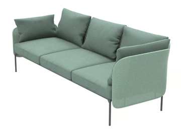 BLOOM 1221 DX/SX - 3 seater fabric sofa by Et al. - view 2